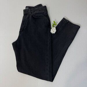 BDG Urban Outfitters Mom Jeans W27 Black Gray High Rise Tapered 100% Cotton